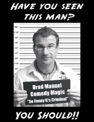 Brad Manuel comedy magician mug shot black 30kb